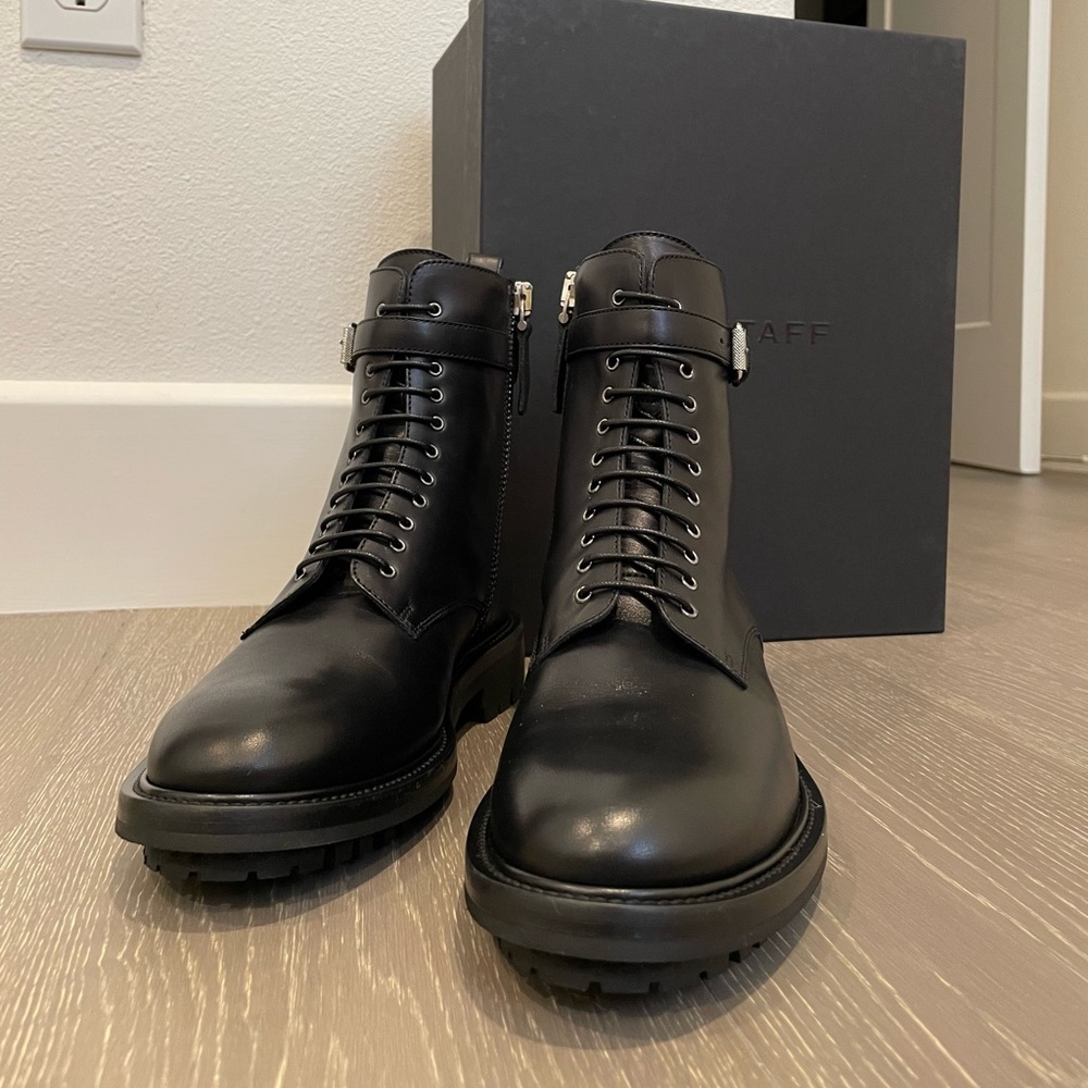 NEW Belstaff Finley Leather Boots Black  in US Size 8 EU 38